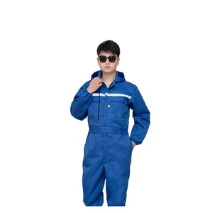 Polyester Hooded One-piece Work Suit Maintenance Spray Paint Breeding Sheet Metal Anti-fouling Dust One-piece Suit