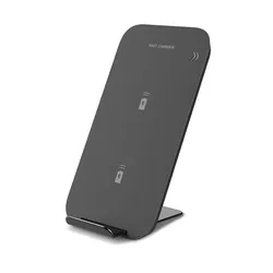 Двойная катушка 10 Вт Беспроводное зарядное устройство 9 в 2 а быстрое зарядное устройство с подставкой