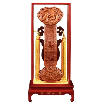 Commemorative gifts Creative gifts Hand-carved peach wood Ruyi Chinese style Mascot Business gifts