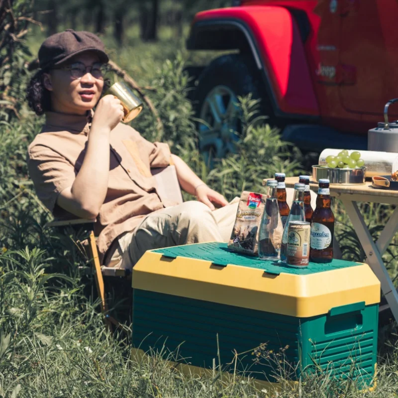 New Outdoor Storage Box Multifunctional Chair Box Durable Camping Storage Box Easy Carry Foldable Plastic Containers with Lids