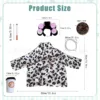 Creamy white leopard print  hair curler and bathrobe set