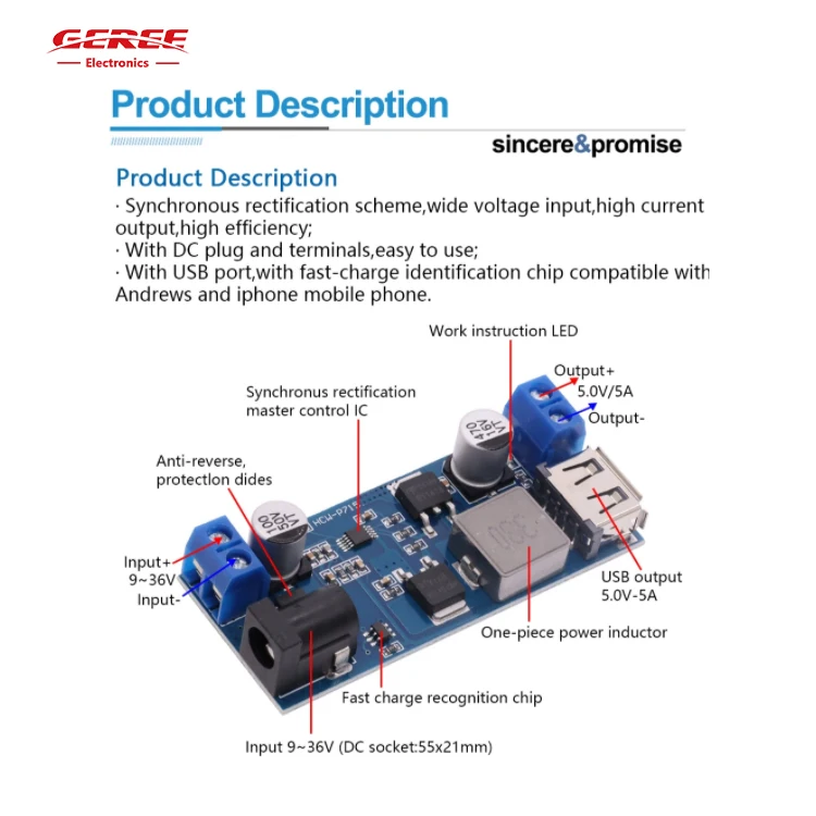 Multi Series DC-DC Step up and Step Down Module LM2596 12V Mini Convert Digital Adjustable Voltage Regulated Circuit Board