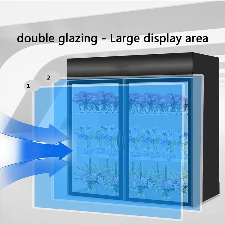 Refrigerated Flower Showcase Fresh Flower Fridges Chiller Fresh Flower