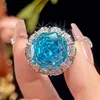 open size Navy blue ring