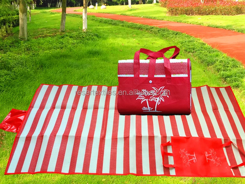 PP Handy Strap for Picnics RV Outings Weather-Resistant -Proof Beach Mat for Summer Accessory