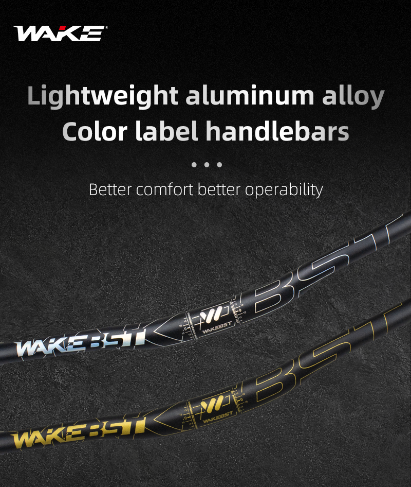 Lightweight 780mm/31.8mm Aluminium Alloy Bike Handlebar WAKEBST Color Logo for Road Bicycles Mountain Bike BMX
