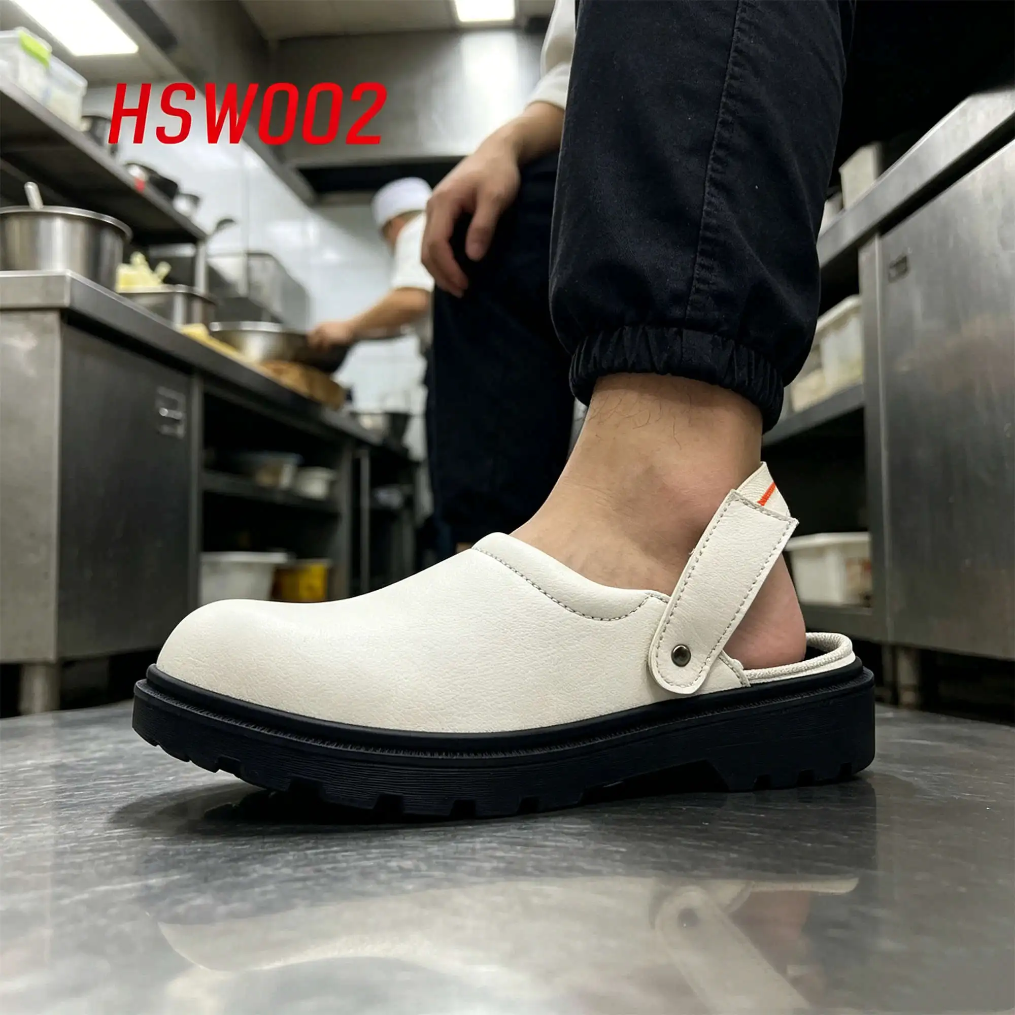 WYC,Chemical Plant Anti-acid&alkali Sole  White Safety Shoes Medical Laboratory Adjustable Straps Design Work Clogs HSW002