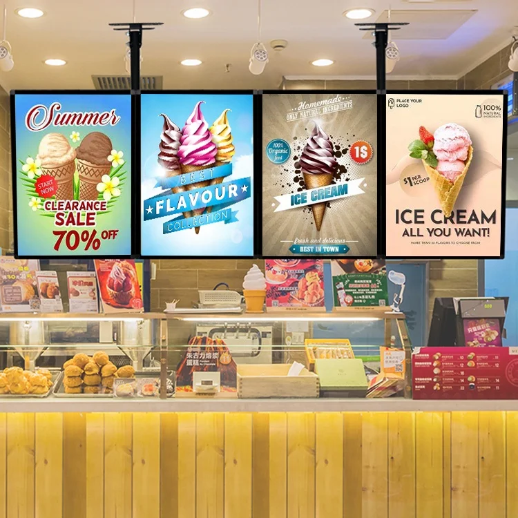 Fast Food LED Menu Display Board Bright Advertising Light Box for Restaurant Use