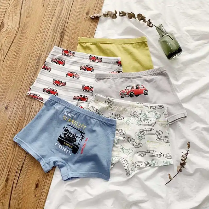 Хлопковые трусики с милым мультяшным принтом для маленьких девочек, нижнее белье для учеников начальной школы, детские трусики