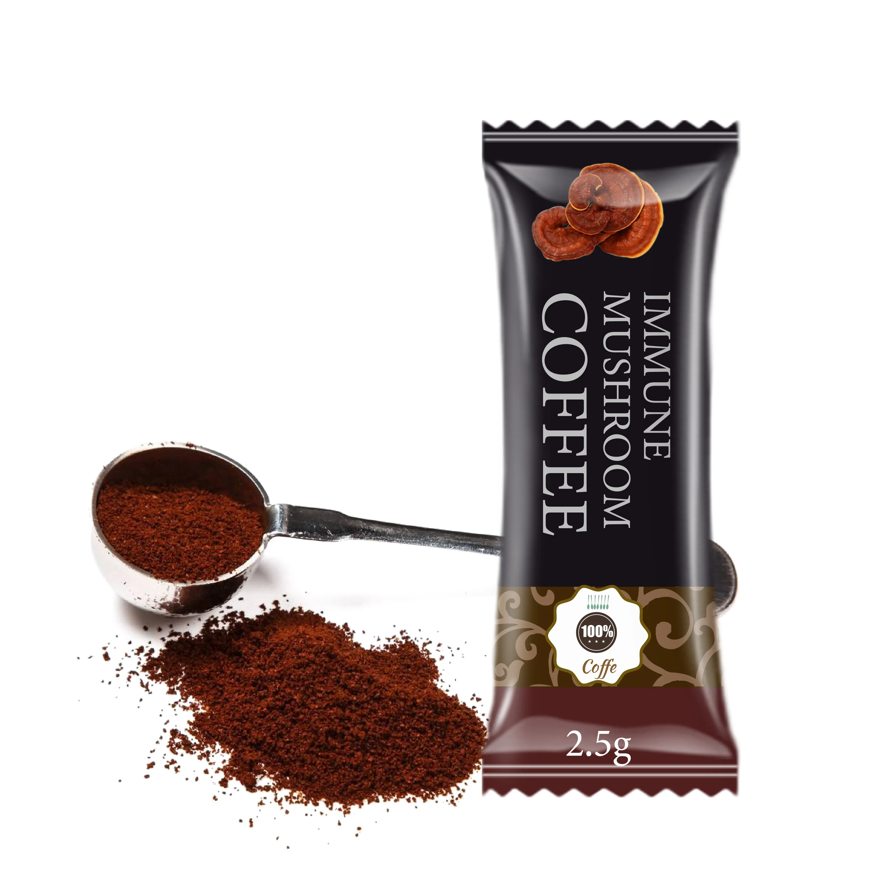 Lifeworth Cordyceps Cafe Ganoderma Extract Coffee Organic Herbal Extract Instant Coffee Arabica Mushroom Coffee for Health
