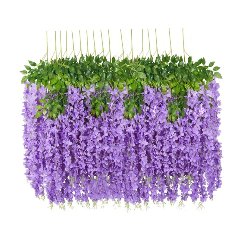 Wholesale Custom Artificial Wisteria Bean String Violet Hanging Decor ...