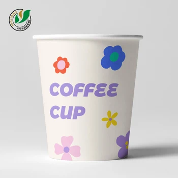 8 Oz Creative Print Patterns Disposable Paper Cup Biodegradable Paper ...