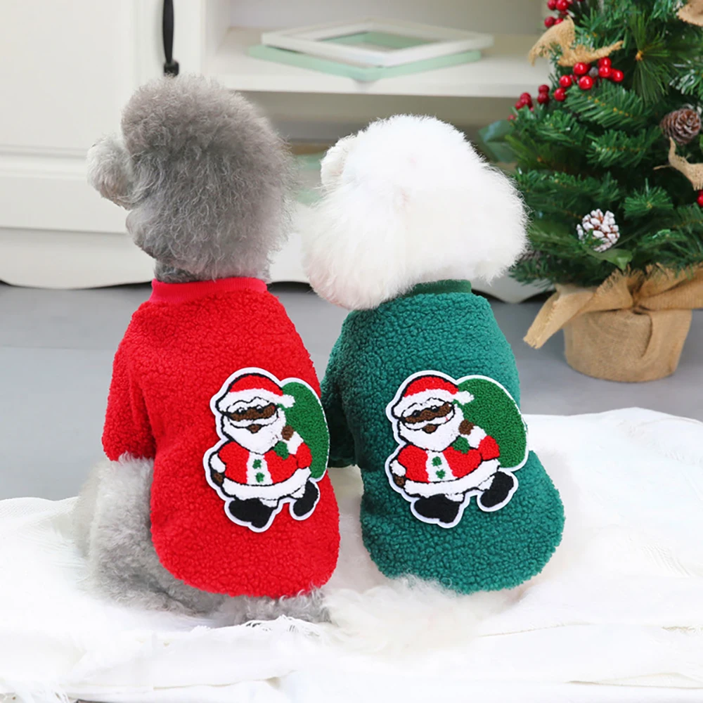 Stock Wholesale Pet Clothes Christmas Winter Luxury Dog Sweater Jacket