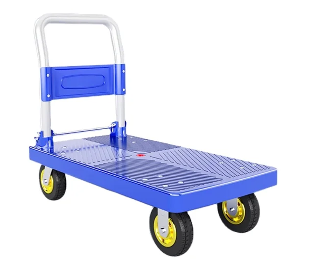 Home folding silent mini cart A five-wheeled cart