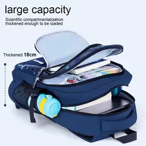 B9011 New Cheap School Backpacks for Boys Girls Waterproof Big Capacity Book Bag Zipper Closure Anti-theft Geometric for