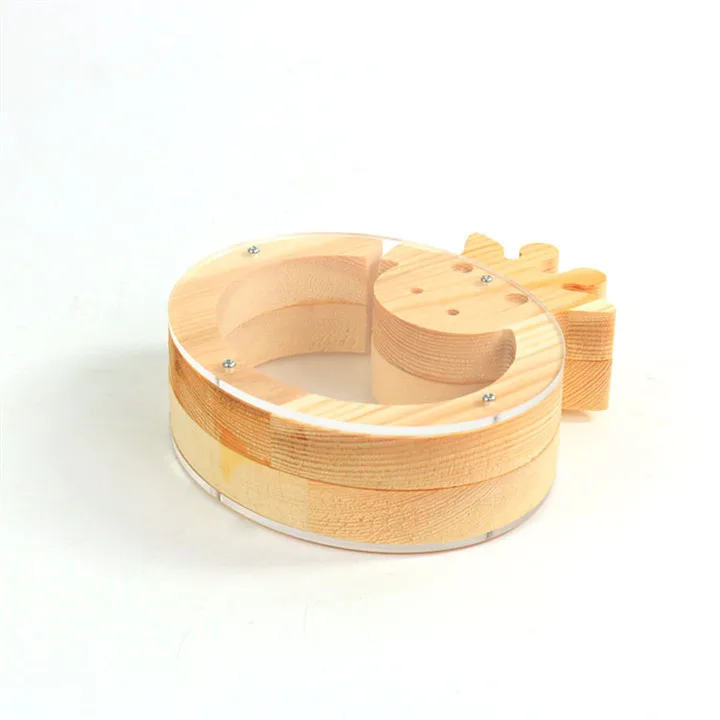 Персонализированная Милая корова Копилка сосновая древесина с кристаллом акриловая круглая форма