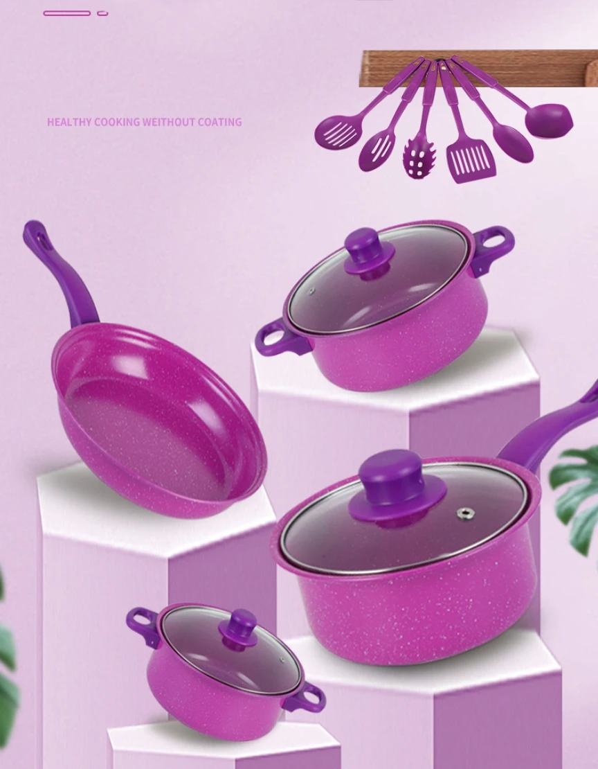New Arrival 13piece Set Nonstick Pot And Pan Kitchen Cookware