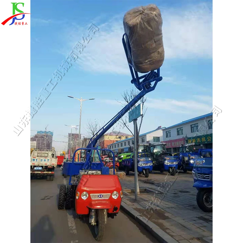 Agricultural Bale Picking  Loading Machine  Three Wheel diesel Rocker Wood Grab 360 Degree Rotating Bale Loading Equipment
