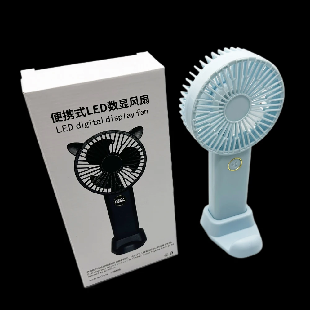 LP Portable Usb Handheld Ceiling Fan Lash Table Fan Summer Must Have Rechargeable Battery Portable Air Cooling Usb Mini Fan