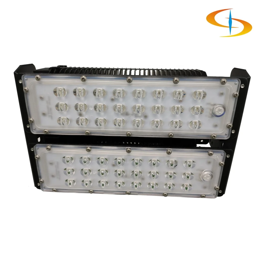 Shenzhen Factory's DMX512 LED Floodlight Mobile Controlled with 144W Power for Stadiums Aluminum Body IP66 & IP65 Rated