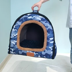 New design camouflage indoor pet house bed pet tent bed with luxury pet bed house NO 3