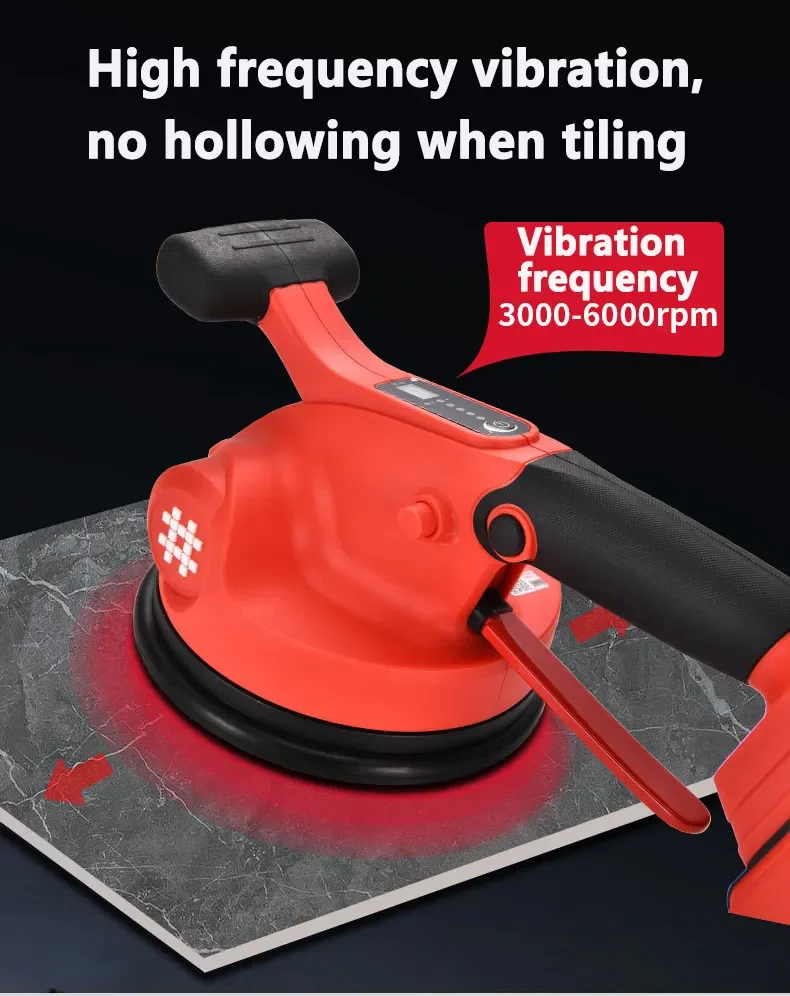 Shijing 9392 Fliesen-Vibrationsnivelliermaschine Akku-Ladegerät Elektrische  Fliesen-Vibrations-Verlegemaschine mit Adsorptions-Verriegelungssteuerung
