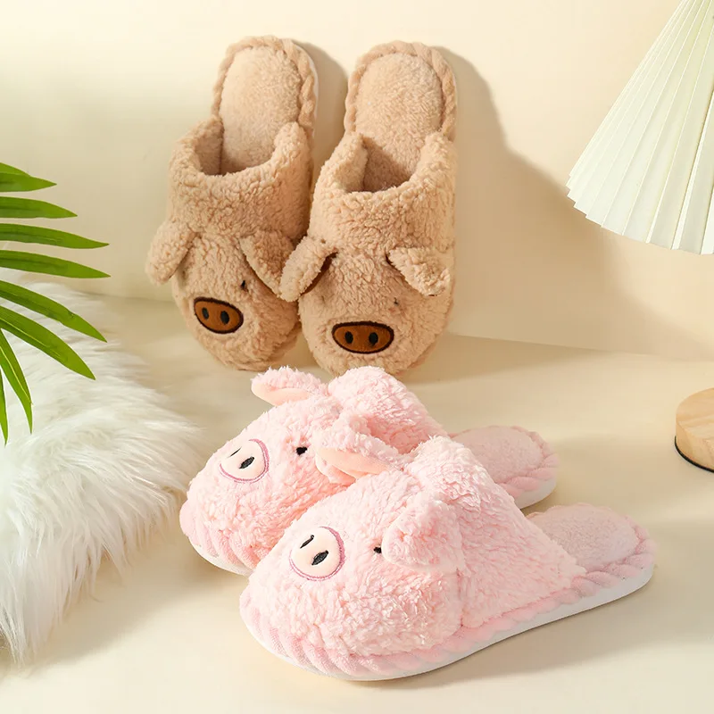Fuzzy Slippers Ladies Pig Slippers Kids' Percy Pig™ Slippers (4