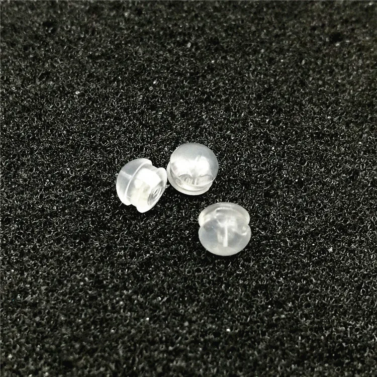 100500pcs/bag Silicon Clear Bullet Earring Clutch Star Hamburger