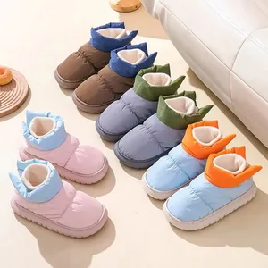 Fashion Winter New Down Cloth Cotton Shoes Waterproof Warm Cotton slippers Indoor Warm Home Outside Shoes