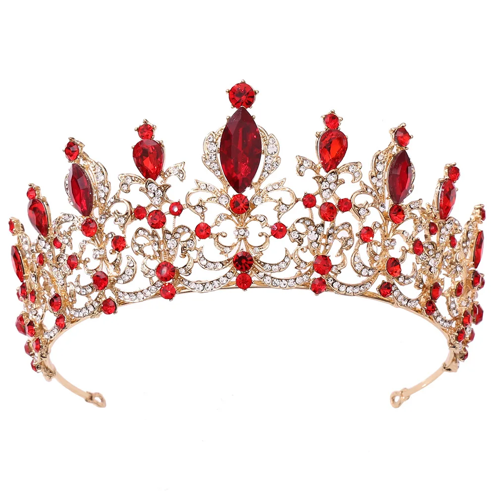 Оптовая продажа самые популярные аксессуары для волос из цинкового сплава тиара на голову Королевская корона невесты женщин и