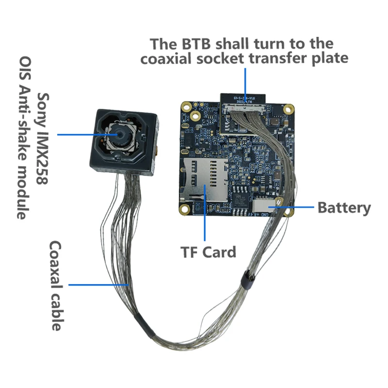 13MP IMX258 OIS Micro Camera Module Wearable Action Camera 4K 30FPS RTSP Wifi Wireless Streaming Smallest Surgical Camera
