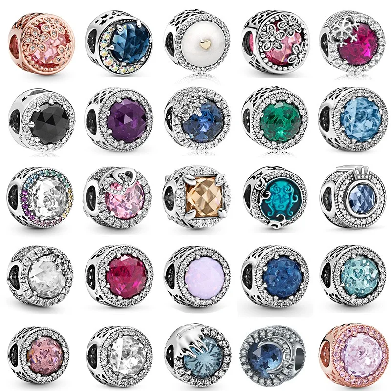 Wholesale 925 sterling silver charms for snake bracelets high quality sterling crystal charms silver 925 charms for bangles