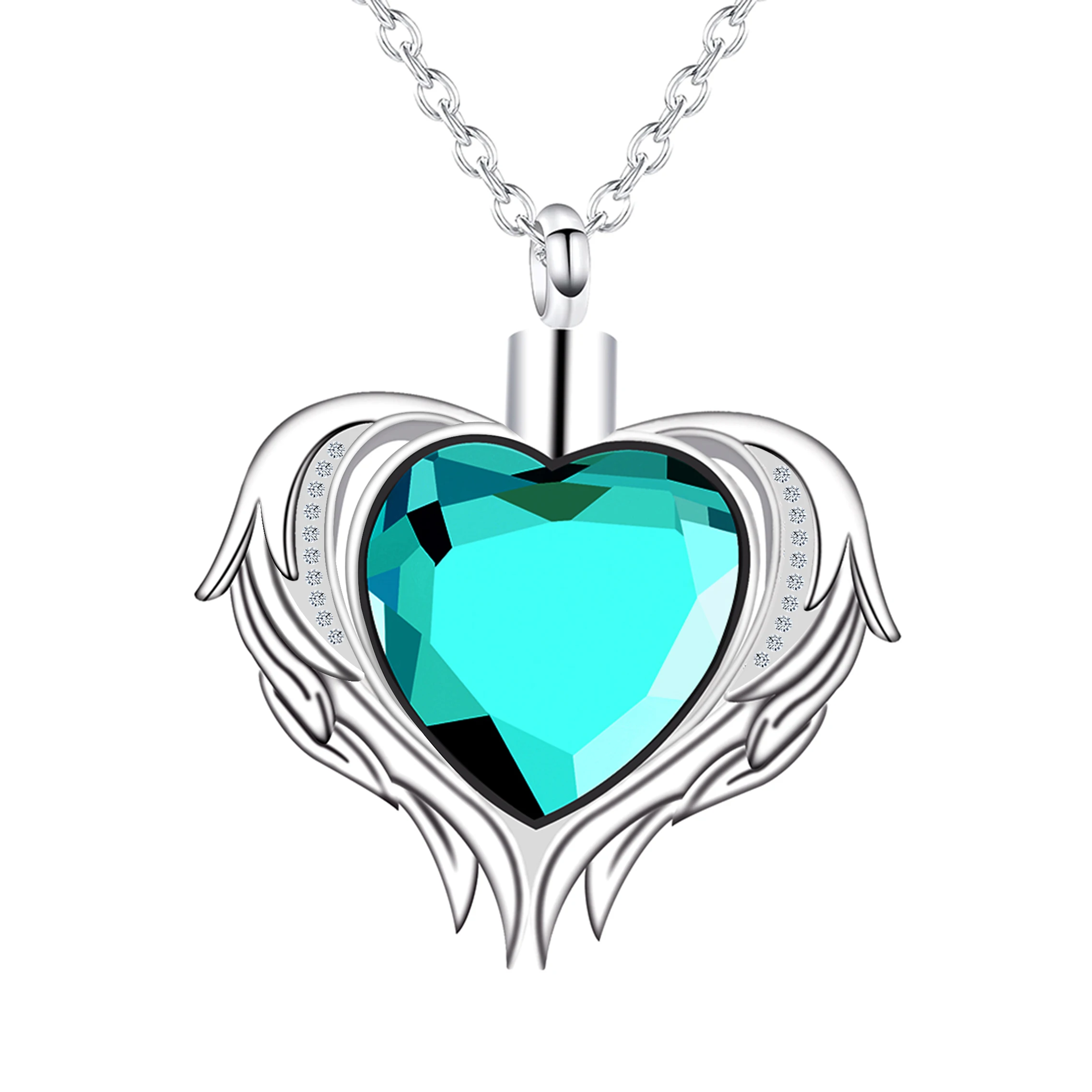 Ashes necklace stainless steel cremation jewelry commemorative necklace cinerary box pet dog heart-shaped cinerary jewelry