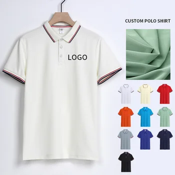 Wholesale Men Polo Shirts Dry Fit Plain Blank t Shirt Unisex Tshirt Custom logo Golf Sport Polo Clothing Polo Print Shirts