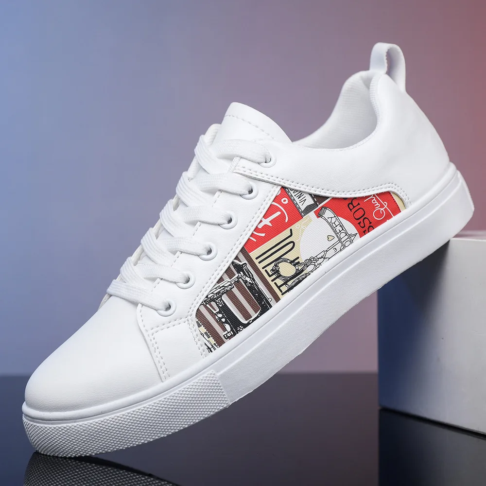 2025 Fashion Low-Top Men's Graffiti Skate Shoes - Trendy