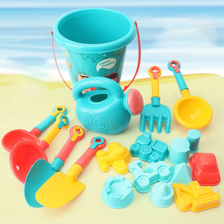 Outdoor Sand Moulds For Kids Beach Sand Bucket Sand Rake Shovel Beach ...