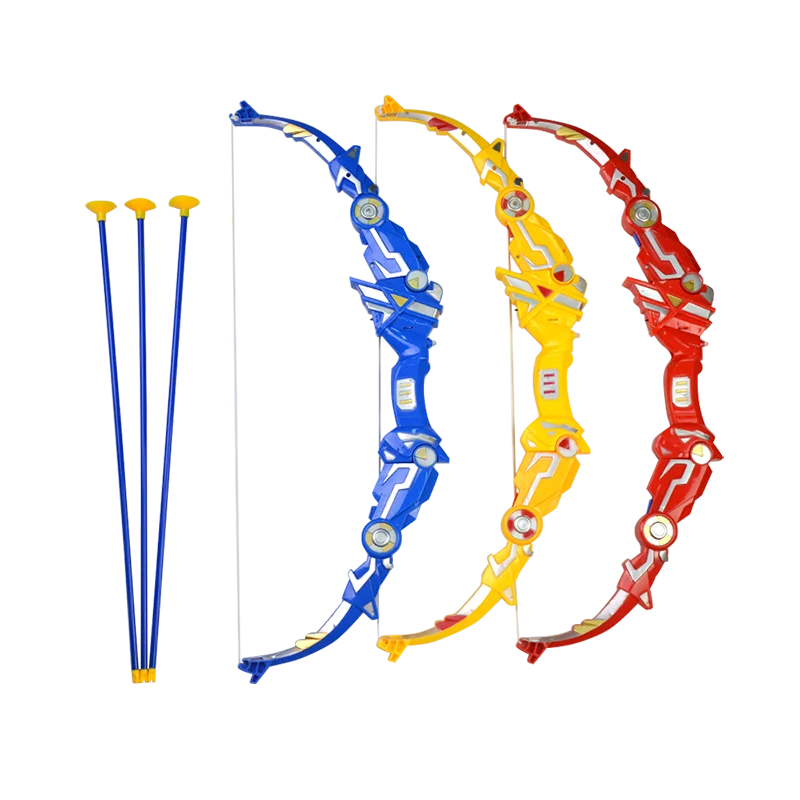 LED Flashing Lights Shooting Archery Recurve Bow and Arrow Kids Toy Set