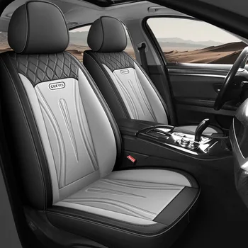 Wholesale Four-Season Universal Five-Seater Gray Leather Car Seat Cover Full Set