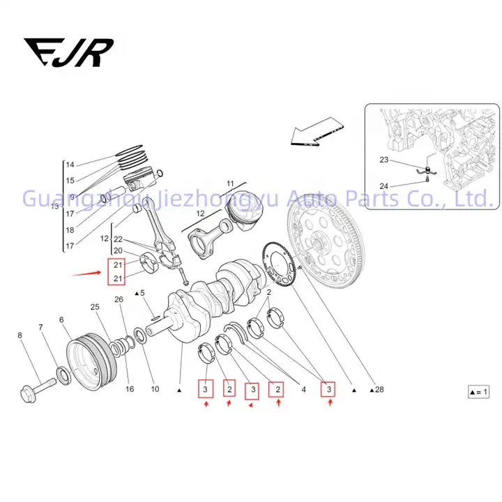 Connecting Rod Half-Bearing for Maserati Ghibli, Levante