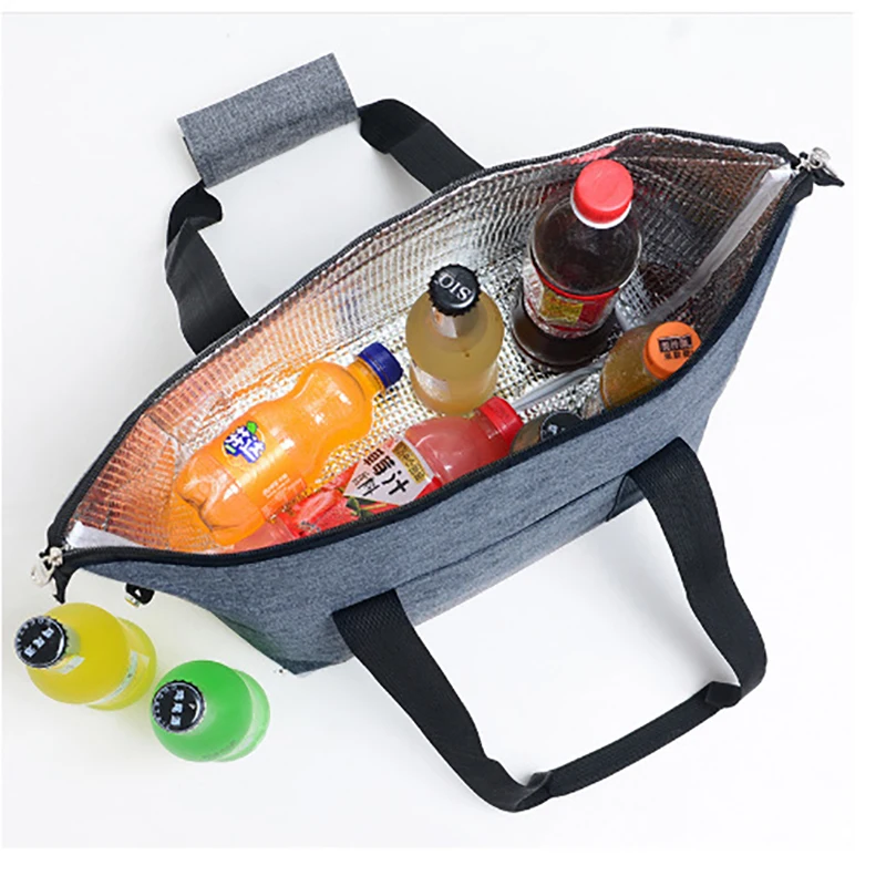 Custom food storage large capacity cooler bag foldable camping picnic insulated shoulder lunch bags