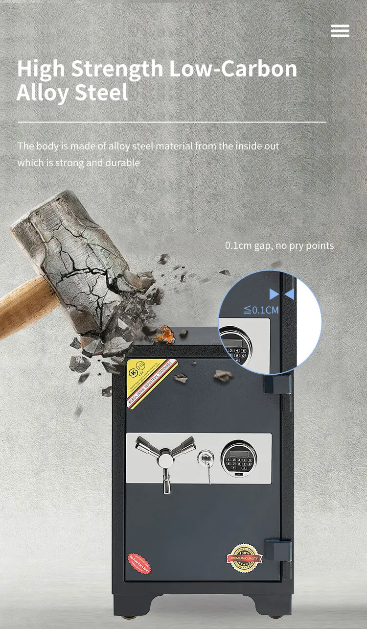 CEQSAFE High Quality Steel Metal Cabinet Digital Safe Fire Proof Storage Safe Box Fireproof manufacture