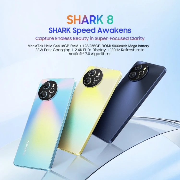 Blackview SHARK 8 - 8GB+256GB Android 13 Smartphone