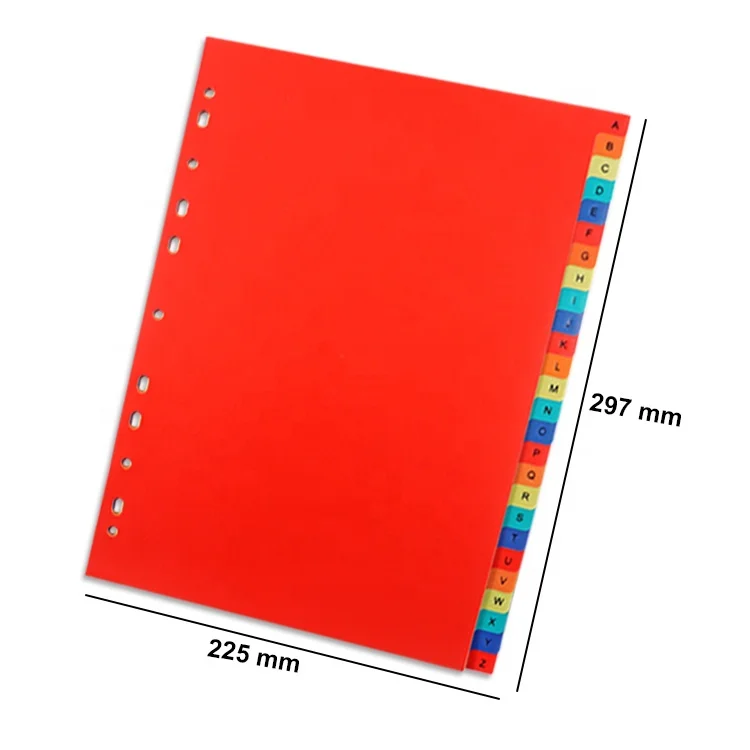 Divisori Alfabetici Per Raccoglitori A4 Exacompta Colori Assortiti In Cartoncino - 20 Schede