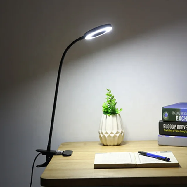 360 Flexible Gooseneck Eye Protection Led Clip Desk Lamp 9W Dimmable USB Clip Desk Lamp for Study Room