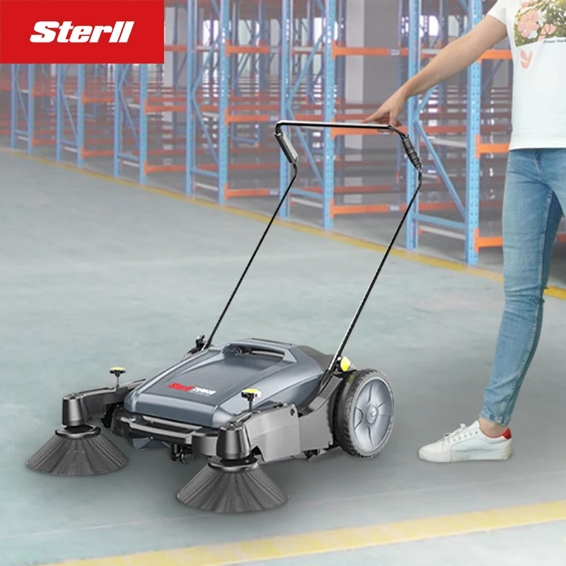 STERLL S1 Sokak Süpürme Makinesi Kaldırım Süpürücüler Yeniden Kullanılabilir Kırıntı Mini El Itme Süpürgesi