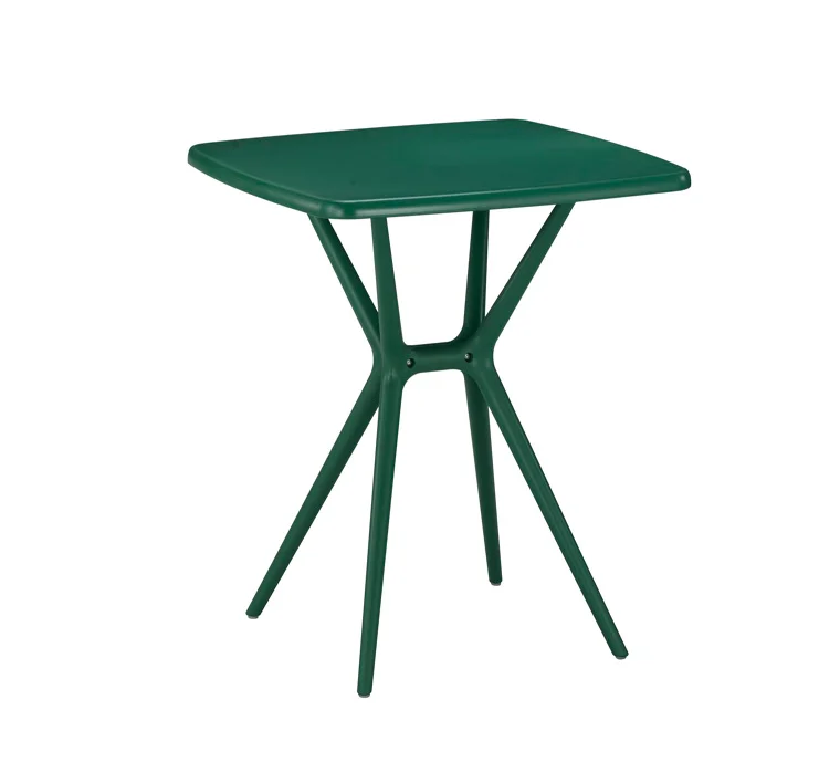 Модный квадратный пластиковый обеденный стол в скандинавском стиле для сада, ресторана, дома