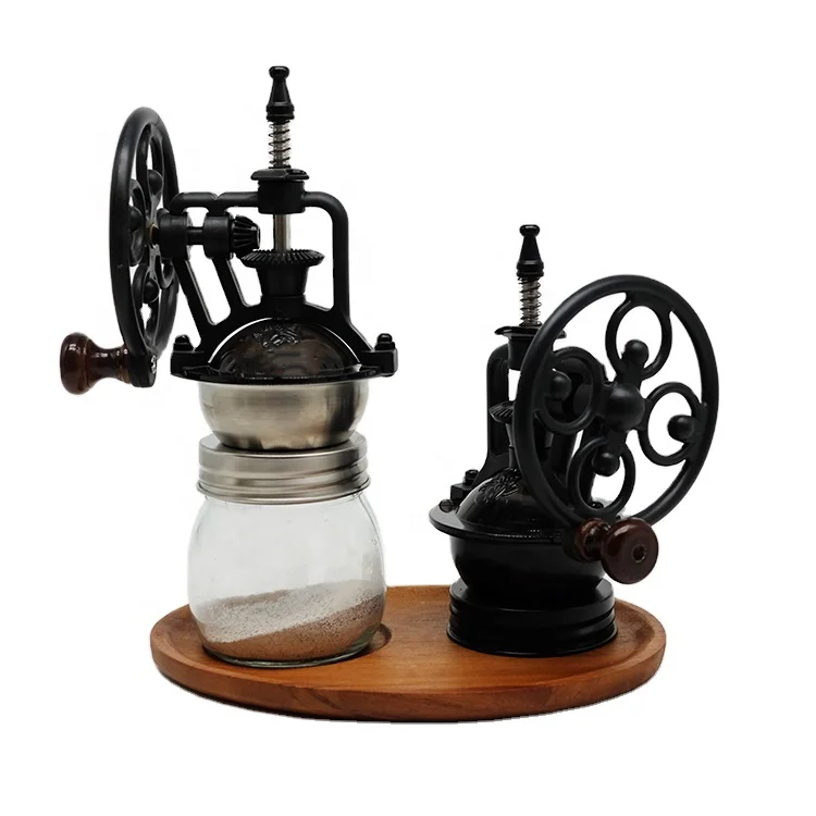 Vintage Manual Coffee Grinder, Large Wheel Cast Iron, Hand Crank Grinder, Portable  Coffee Bean Grinder, Coffeeware Accessories - AliExpress