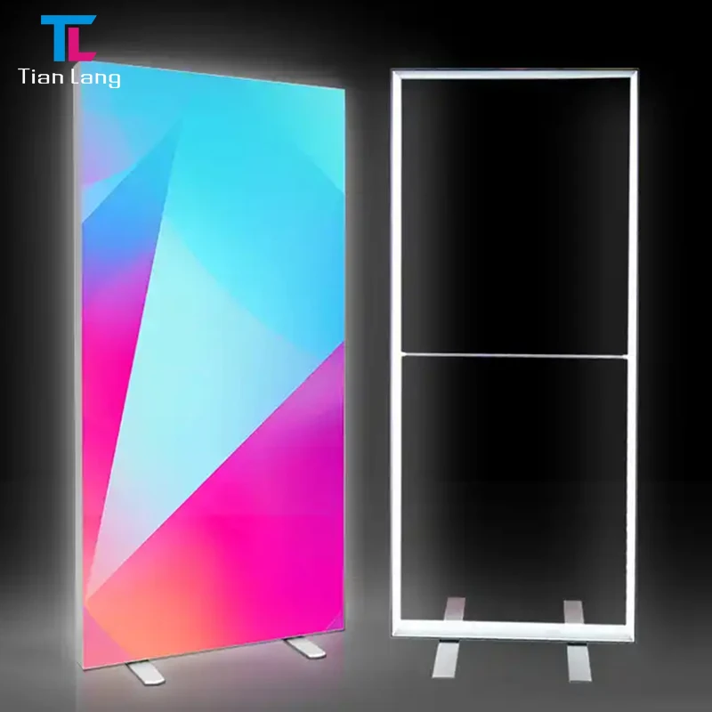 TianLang Seg Led Frame Lightbox Exhibition Booth Ideas Free Standing Light Box For Trade Shows