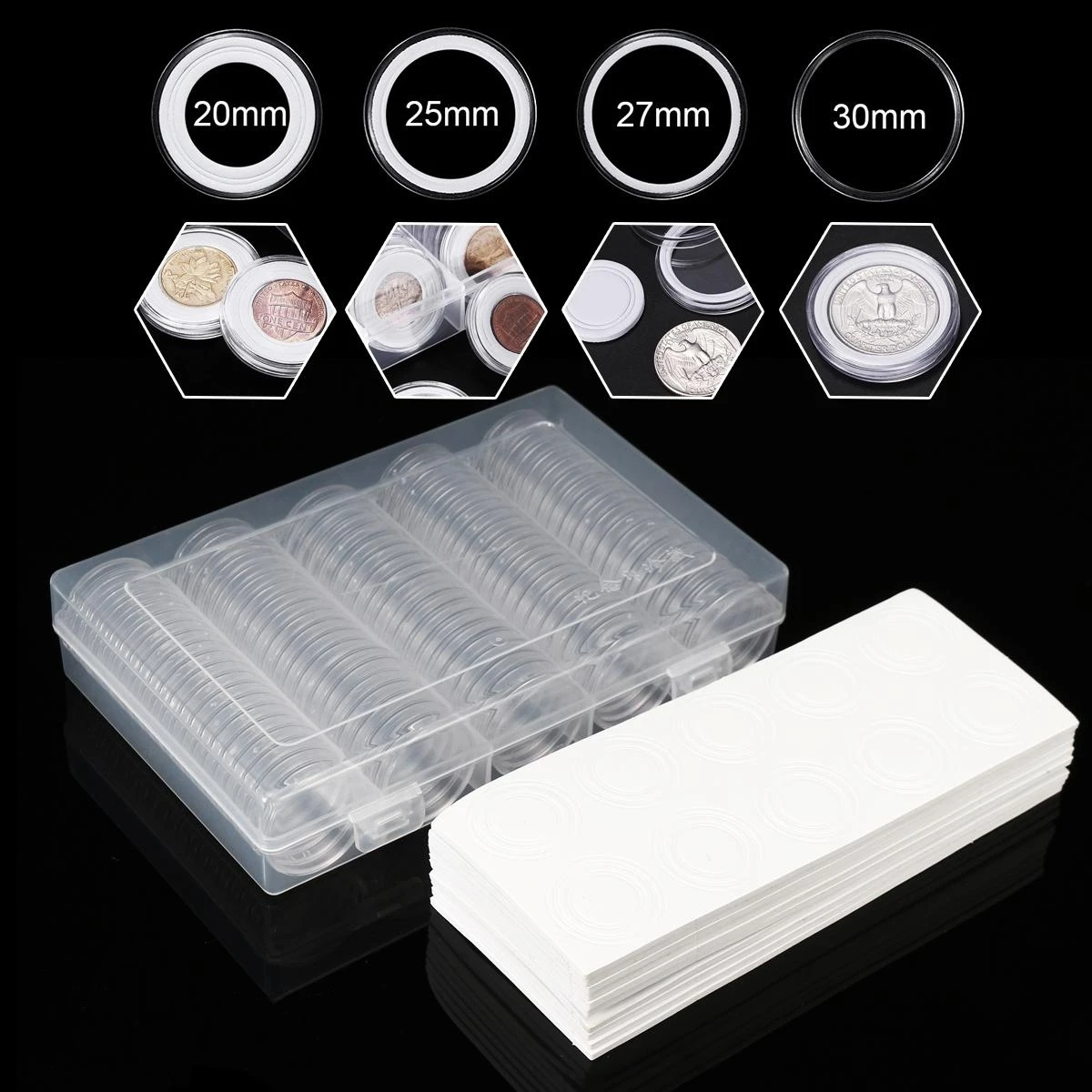 22.05mm 로얄 민트 스크류 타입 동전 캡슐 - 금화 보호 및 보관