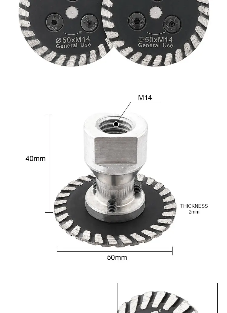 product 50mm m14 thread removable flange diamond carving grinding saw blade disc for granite marble concrete stone tile-15